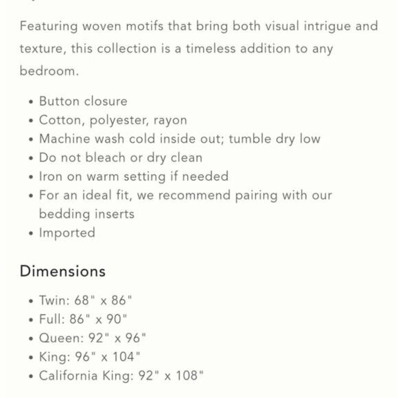 NWT Anthropologie Jacquard Woven Jeanette Queen Duvet Cover Black & White - Picture 4 of 7